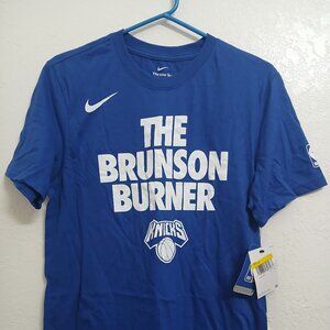 NIKE New York Knicks Jalen Brunson the brunson burner shirt blue NEW